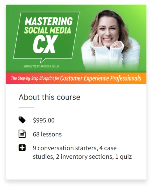 mastering social media cx course B Squared Media