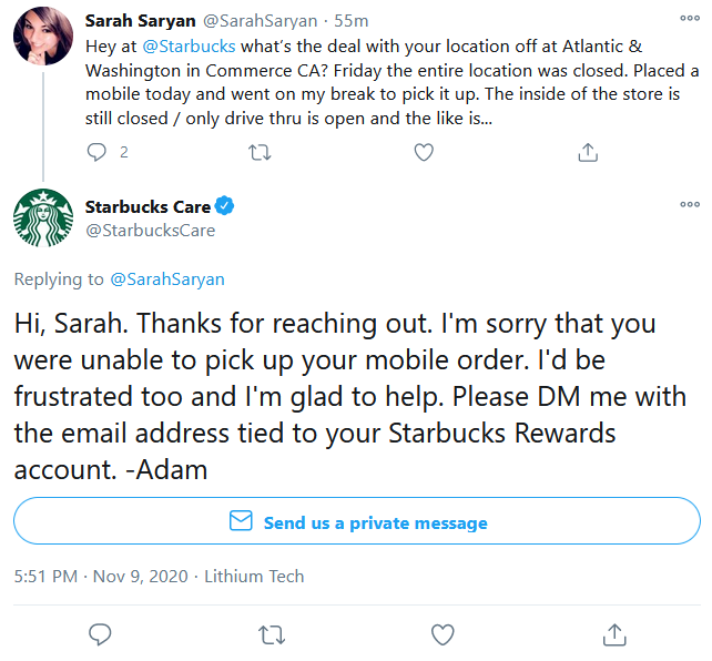 starbucks fixing social media support mistakes