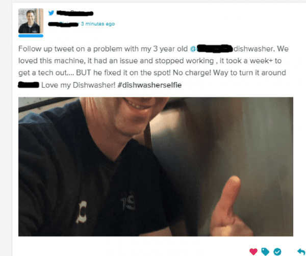 social media customer care example_B Squared Media