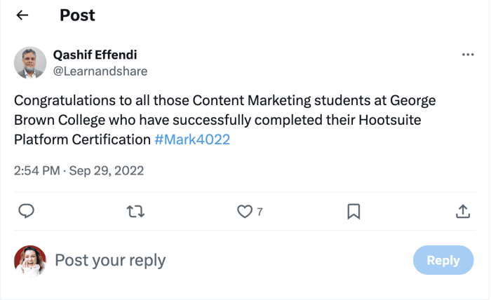 hootsuite indirect message