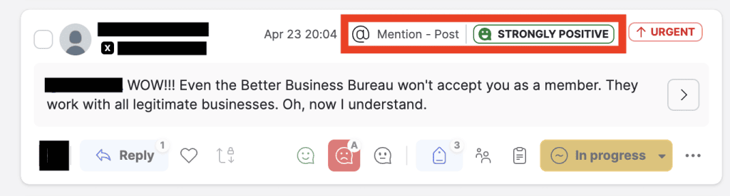 negative sentiment BAD BOT BEHAVIOR