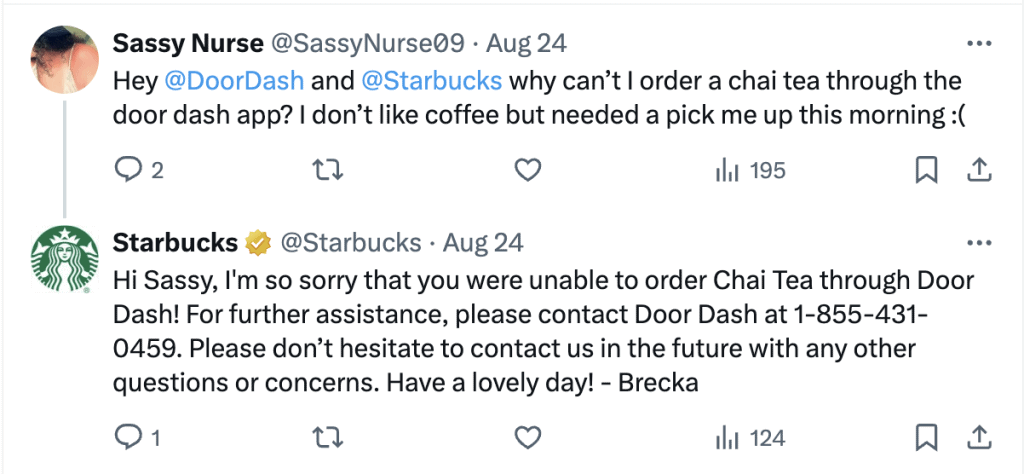 social media escalations starbucks