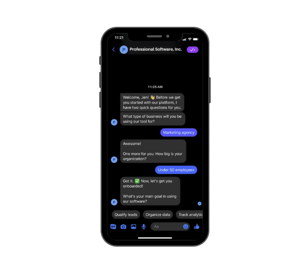 chatfuel onboarding chatbot