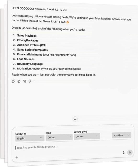 sell like a woman bot intro stack
